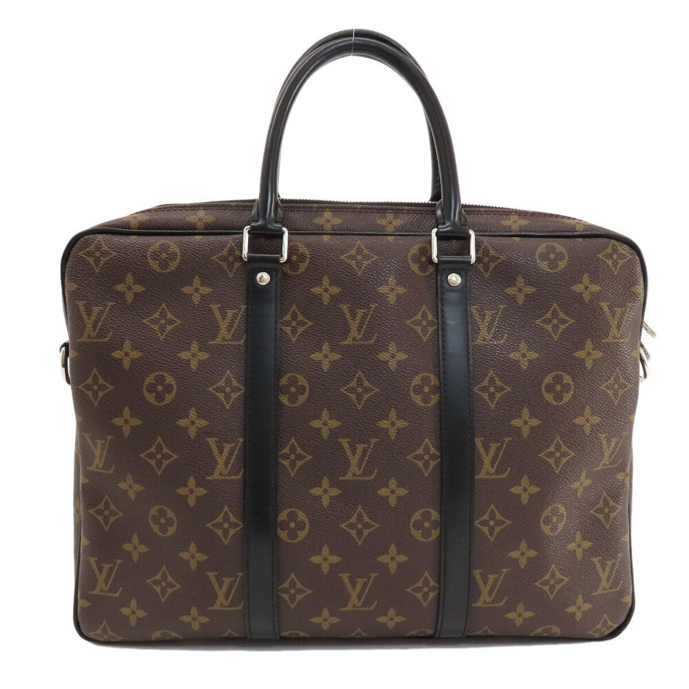 Louis Vuitton Business Macassar Monogram Bag Brown Voyage Canvas